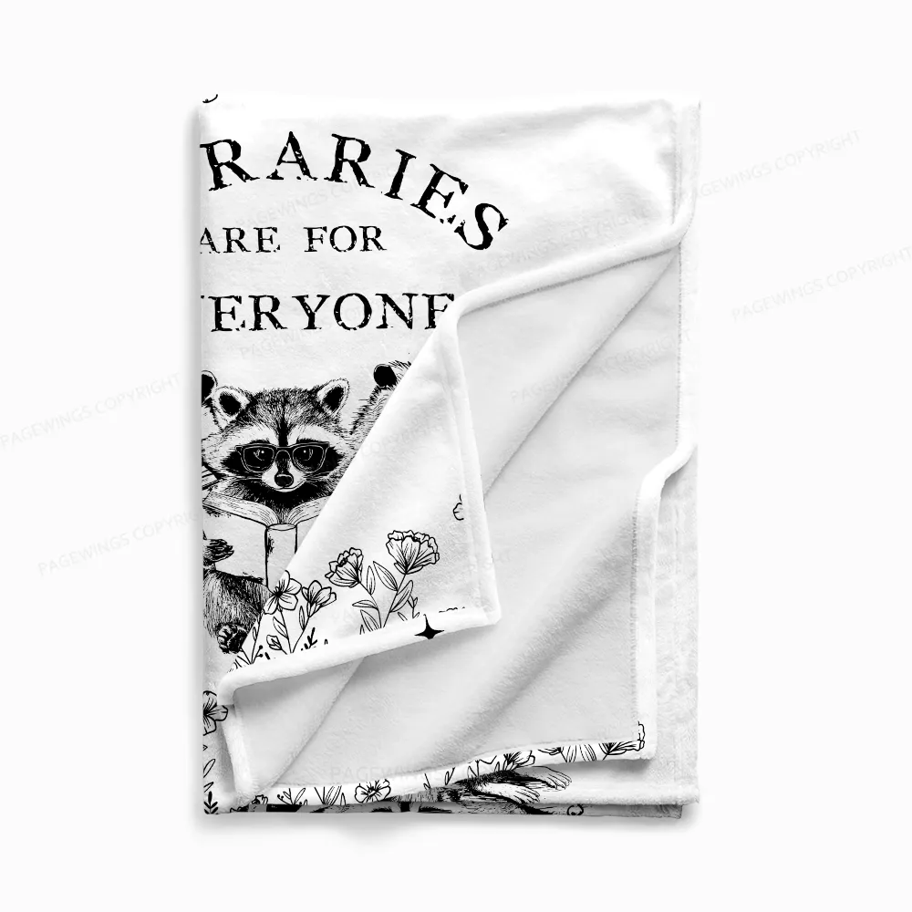 Pagewings Libraries Are For Everyone Read Flannel Blanket