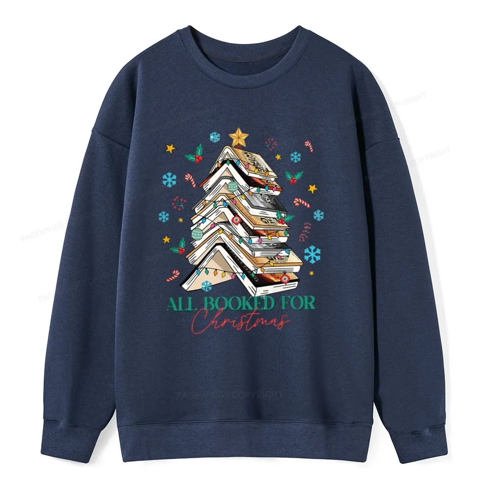 Pagewings Fourth Wing All Booked For Christmas Unisex Classic Sweatshirt