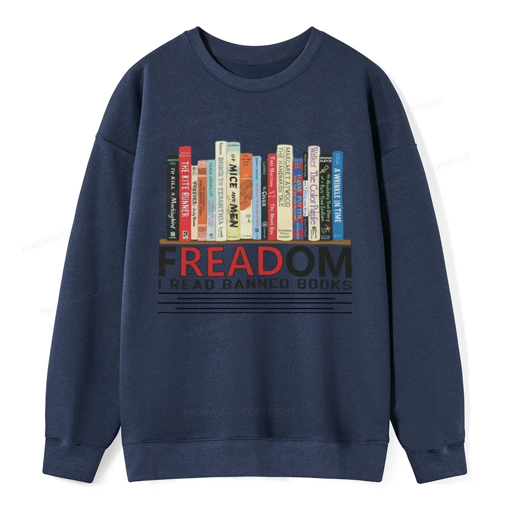 Pagewings Freadom I Read Banned Books Unisex Classic Sweatshirt