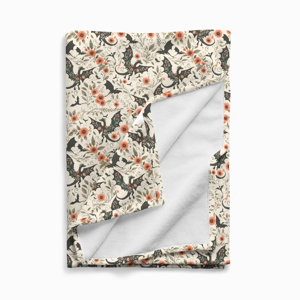 Pagewings Book Dragon Flannel Blanket