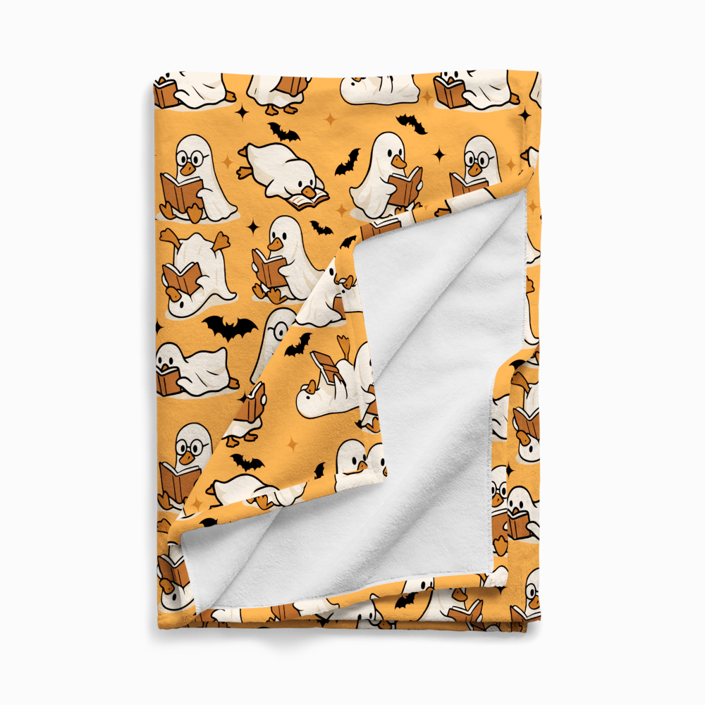 Pagewings Halloween Bookish Flannel Blanket