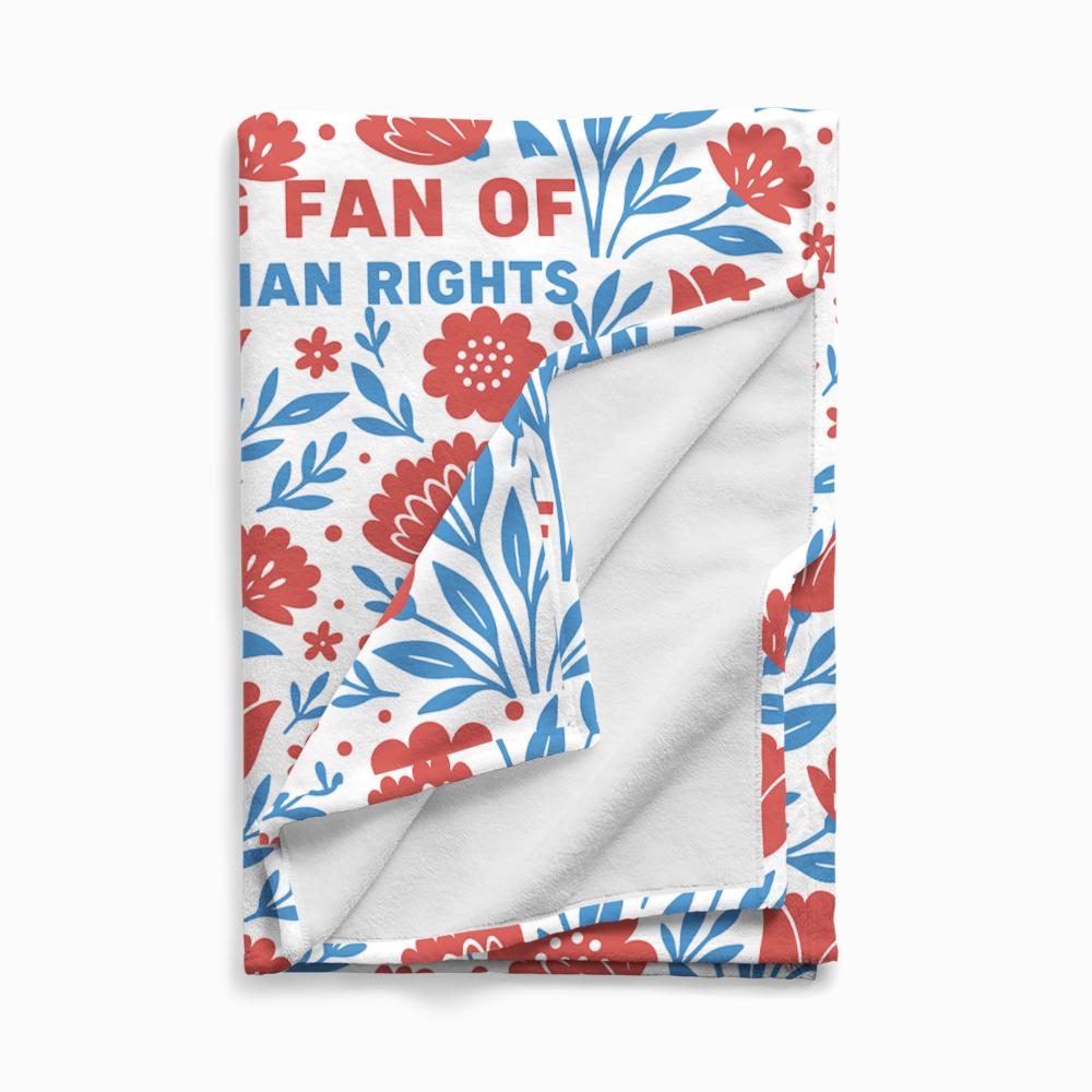Pagewings Big Fan Of Human Rights Flannel Blanket