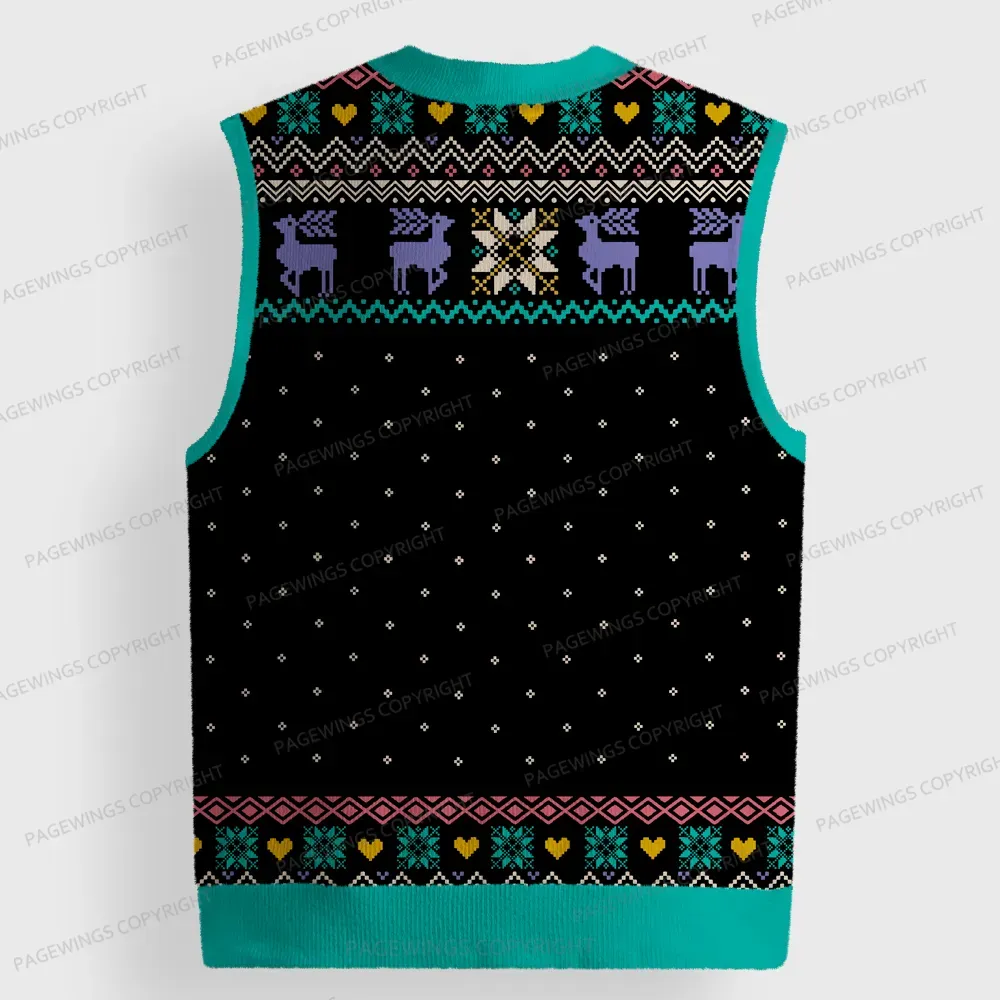 Pagewings Read Banned Books Unisex V-Neck Ugly Knit Vest