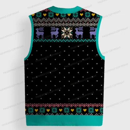 Pagewings Read Banned Books Unisex V-Neck Ugly Knit Vest