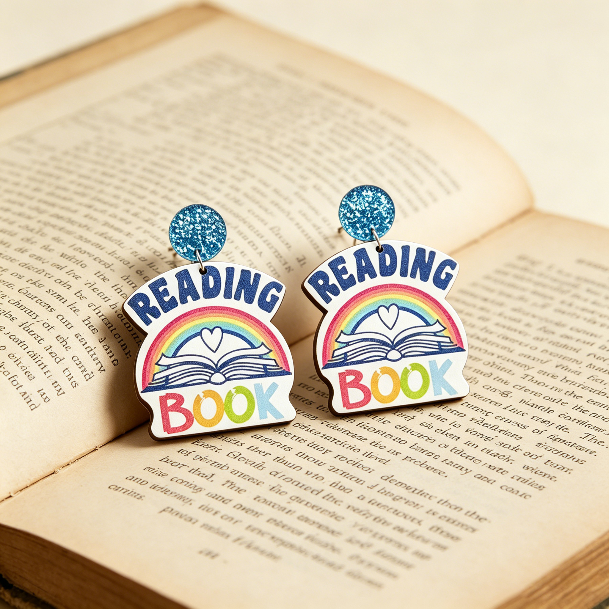 Pagewings Reading Book Earrings