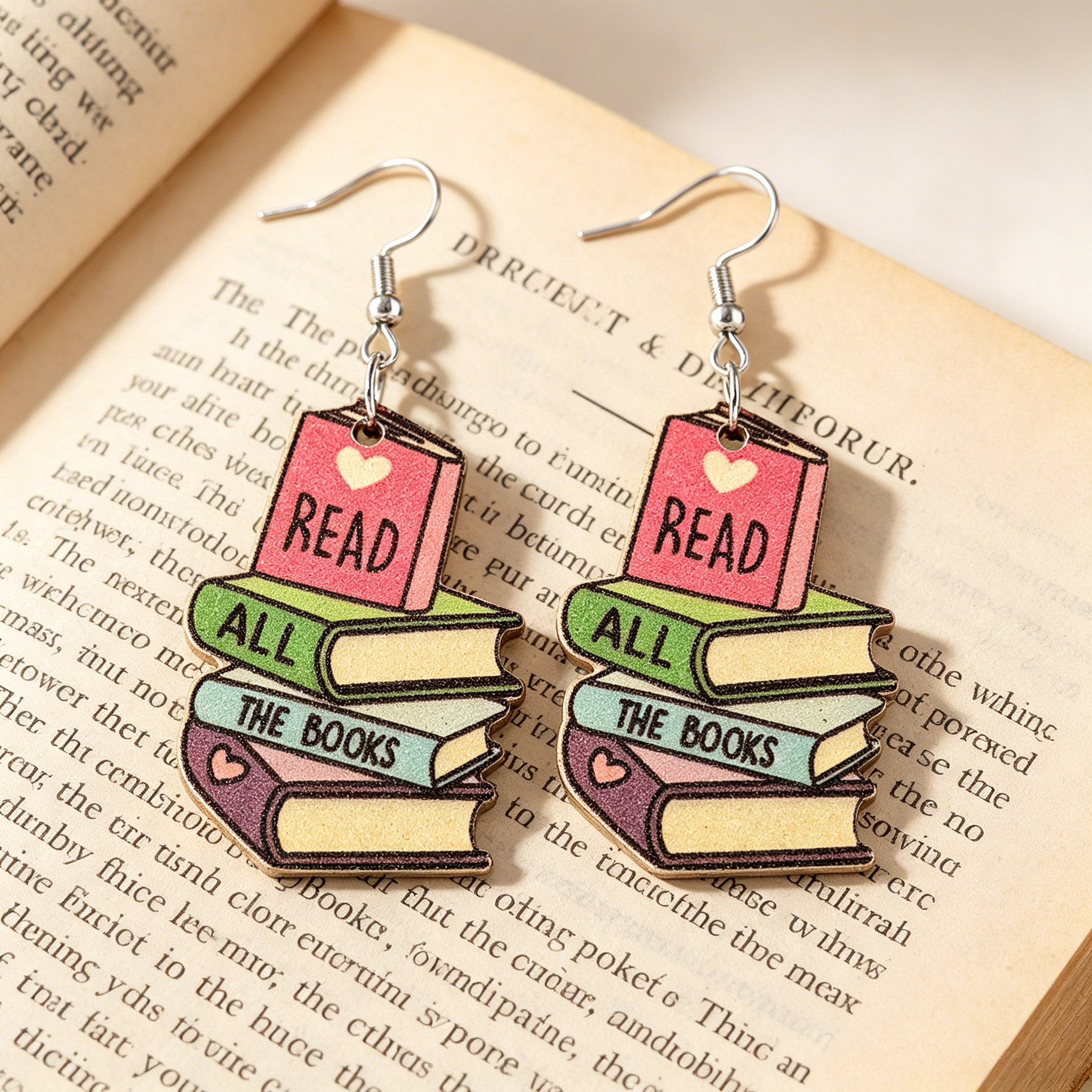 Pagewings Read All The Books Earrings
