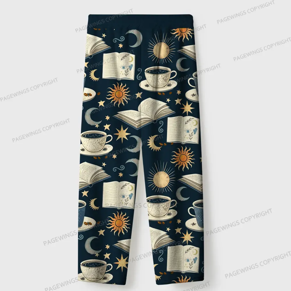 Pagewings Cozy Reading Unisex Flannel Pajama Set