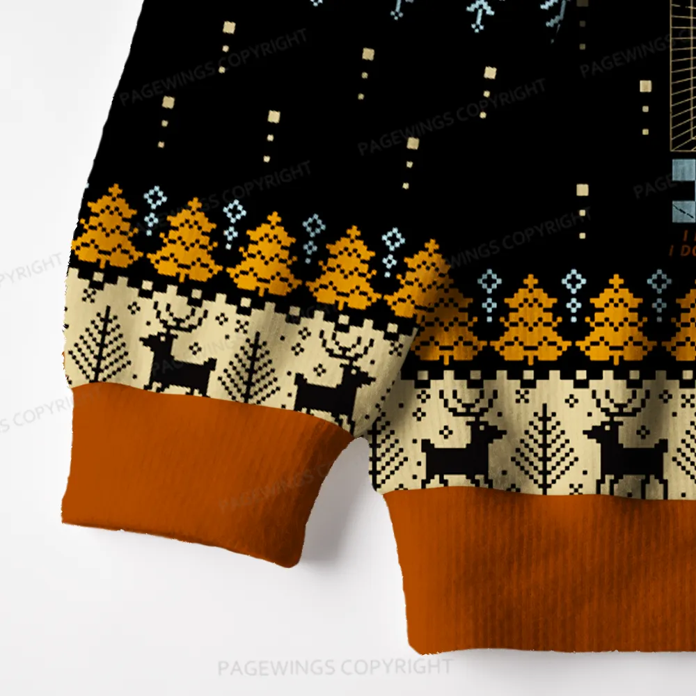 Pagewings Murderbot Unisex Ugly Knit Sweatshirt