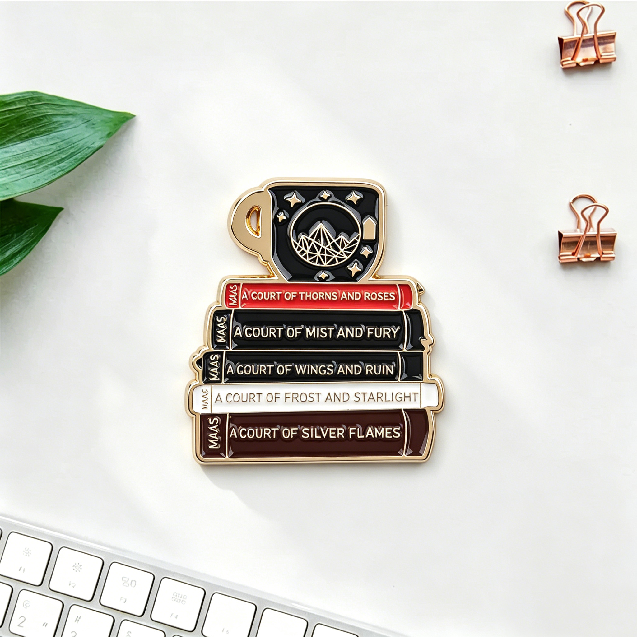 Pagewings Fantasy Novel Lover Enamel Pin Badge