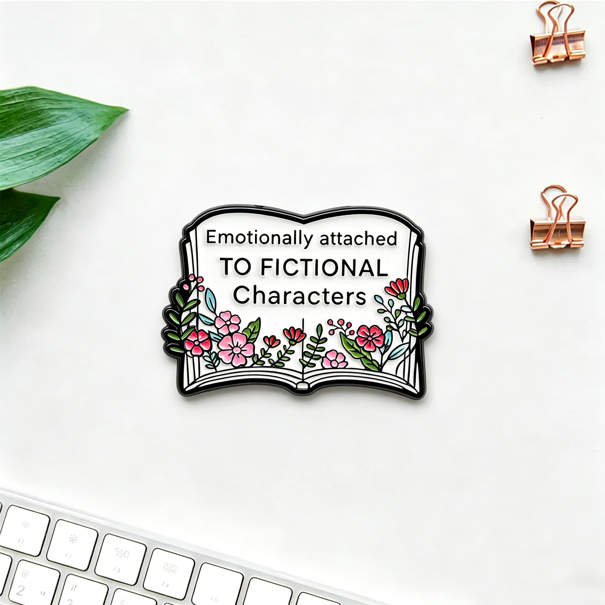 Pagewings Emotionally Attached To Fictional Characters Enamel Pin Badge