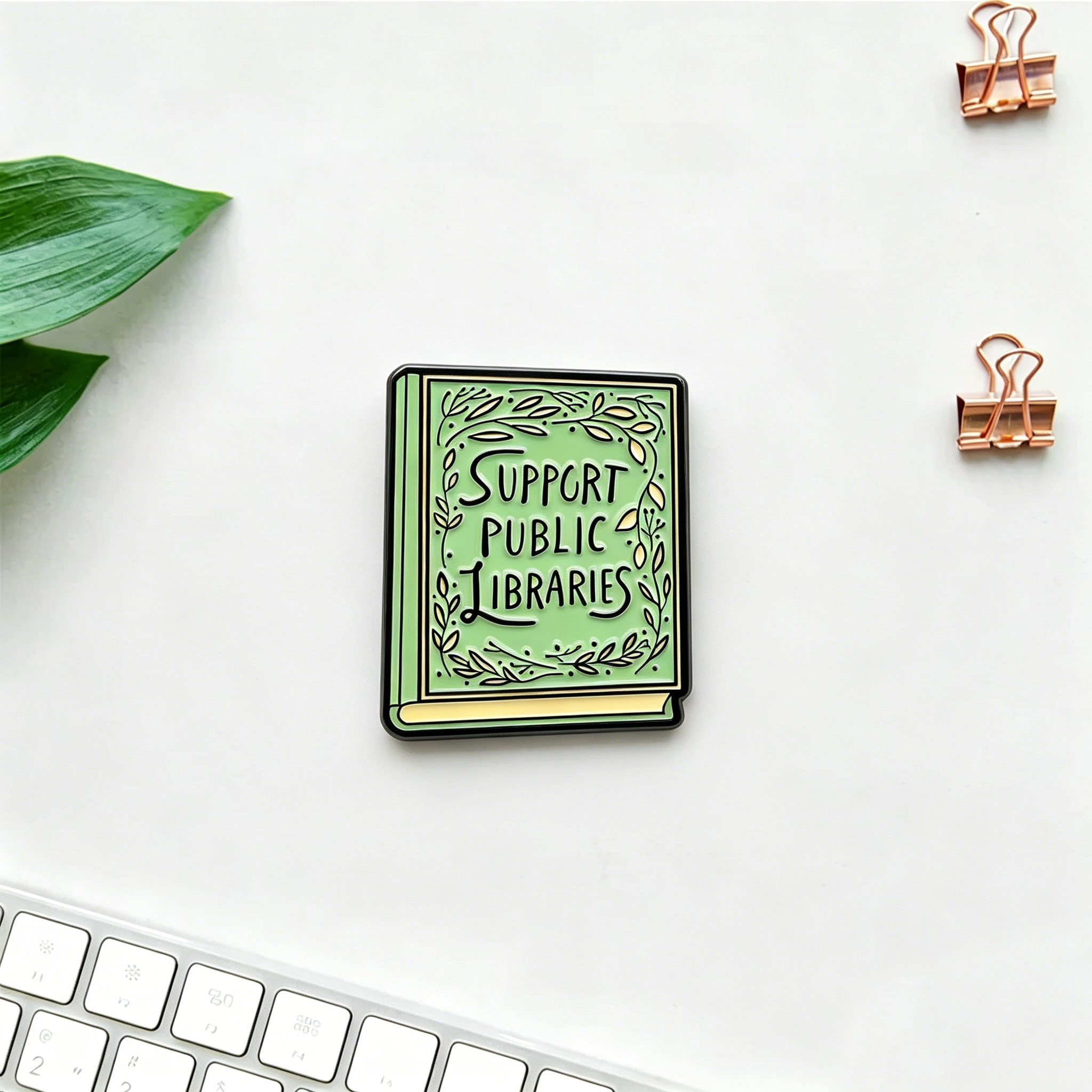Pagewings Support Public Libraries Enamel Pin Badge