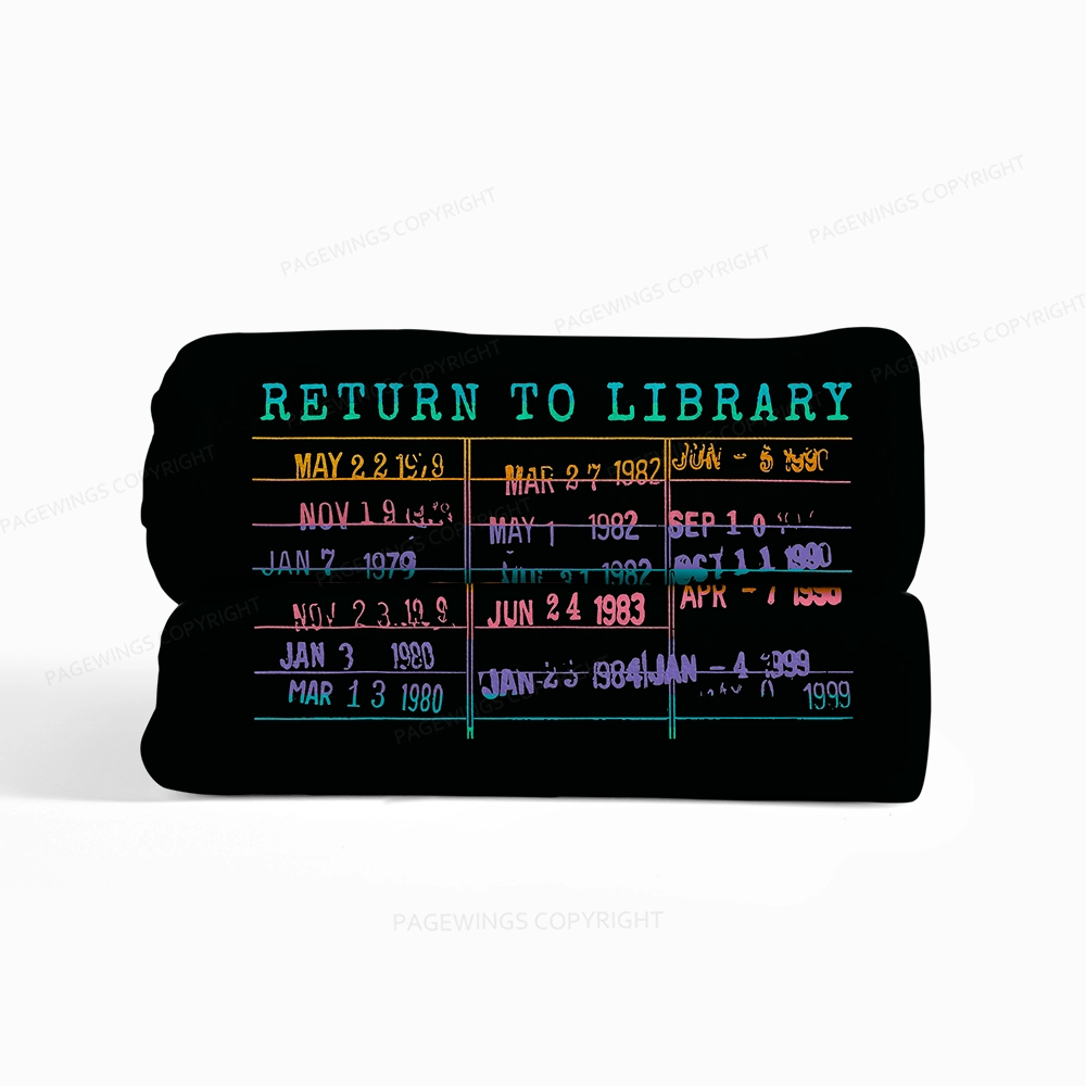 Pagewings Return To Library Read Flannel Blanket
