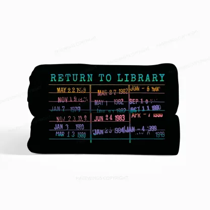 Pagewings Return To Library Read Flannel Blanket