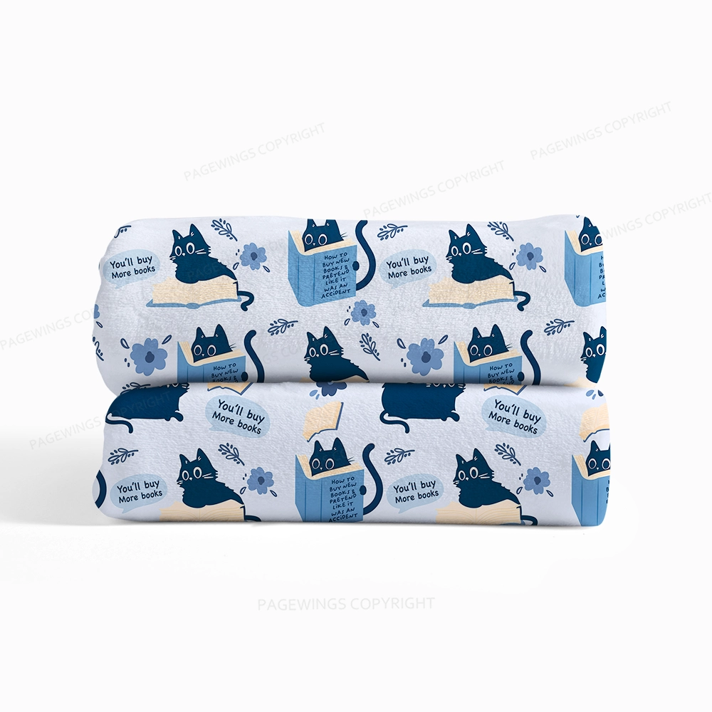 Pagewings You'll Buy More Books Flannel Blanket