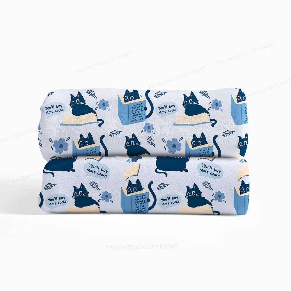 Pagewings You'll Buy More Books Flannel Blanket