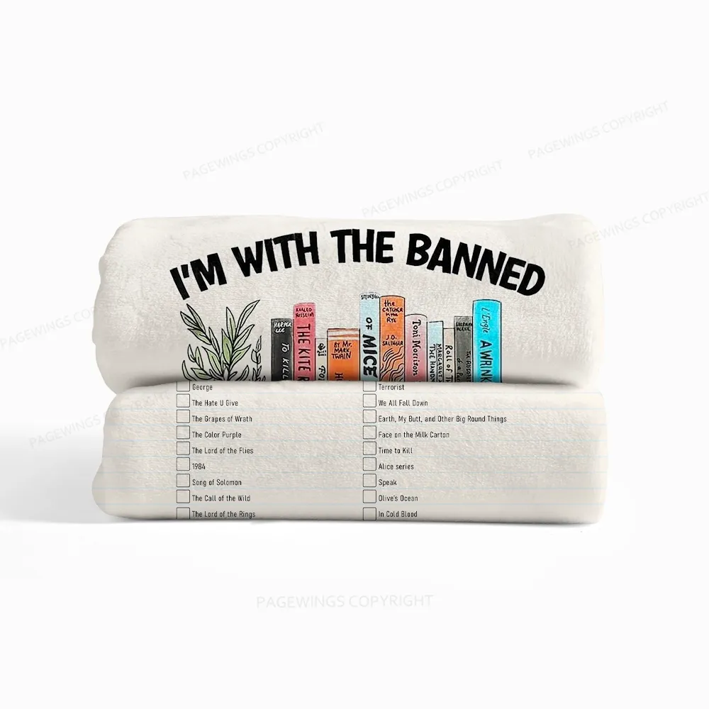 Pagewings I'm With The Banned Flannel Blanket