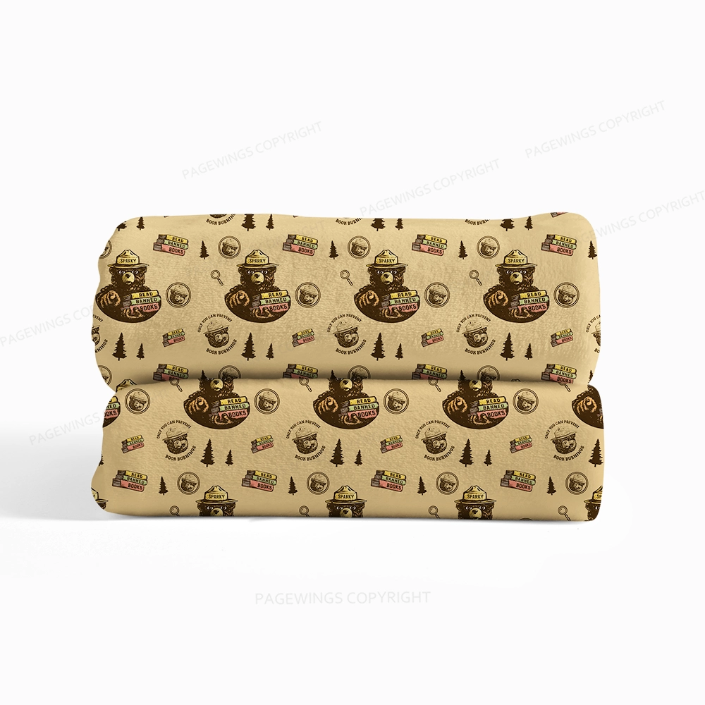 Pagewings Only You Can Prevent Book Burnings Read Flannel Blanket