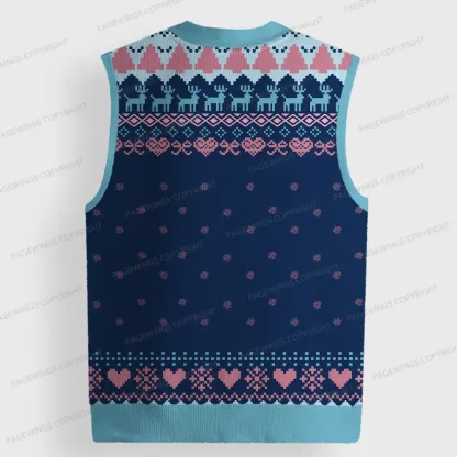 Pagewings Trans Rights Are Human Rights Unisex V-Neck Ugly Knit Vest