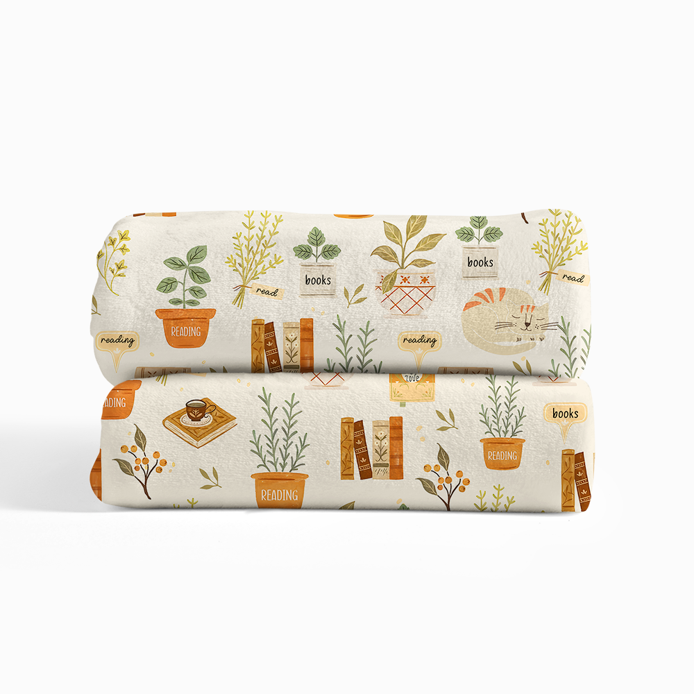 Pagewings Bookish Vibe Flannel Blanket