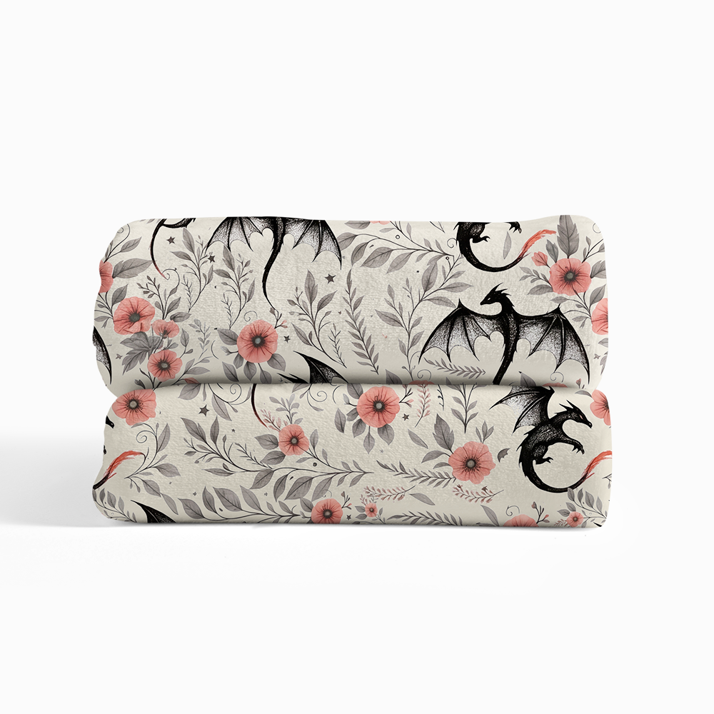 Pagewings Book Dragon Flannel Blanket
