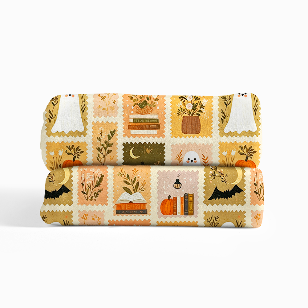 Pagewings Ghosts Love Reading Flannel Blanket
