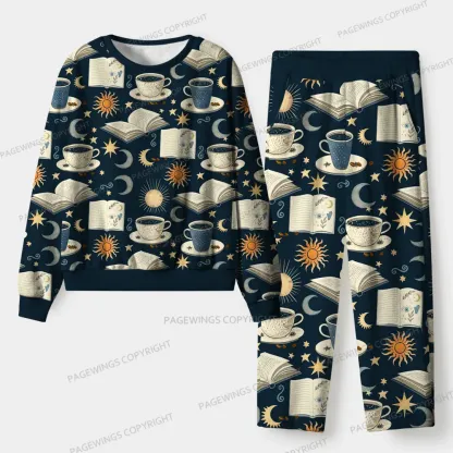 Pagewings Cozy Reading Unisex Flannel Pajama Set