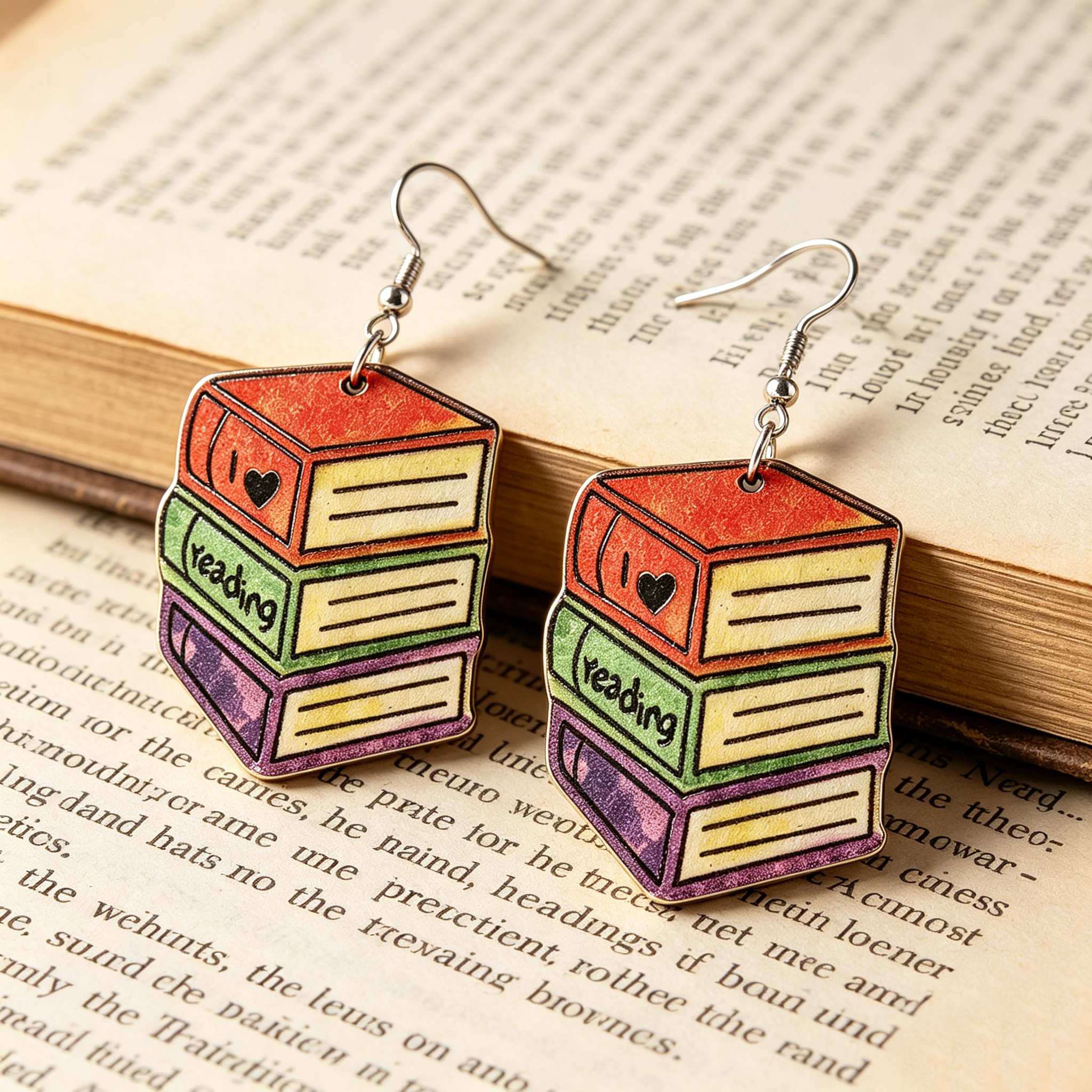 Pagewings Funny Reading Earrings