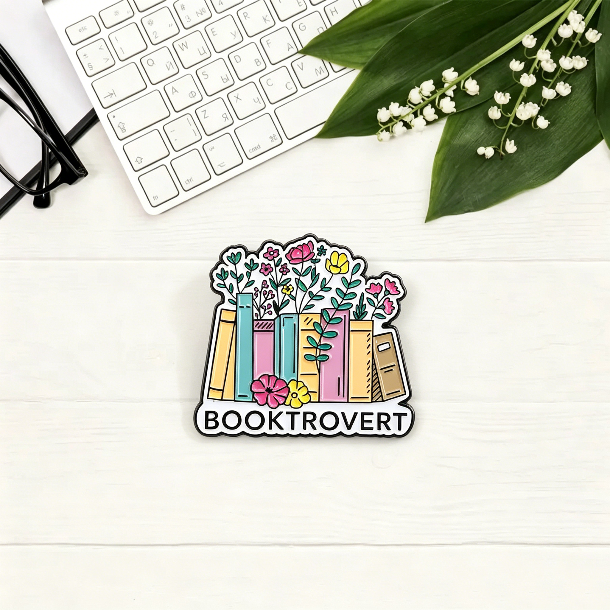 Pagewings Booktrovert Enamel Pin Badge