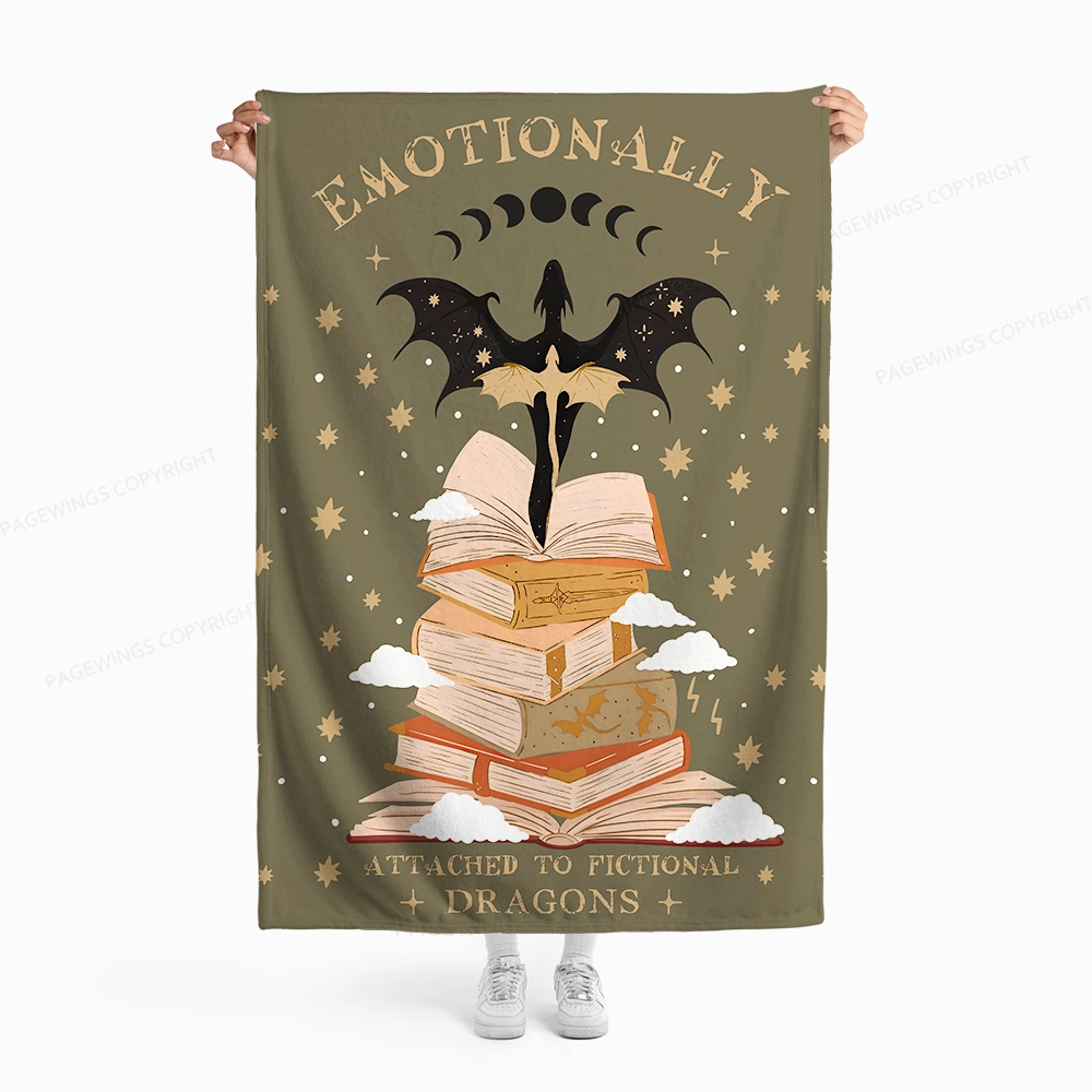 Pagewings Emotionally Read Flannel Blanket