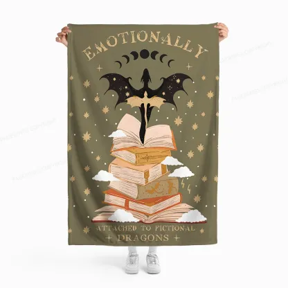 Pagewings Emotionally Read Flannel Blanket