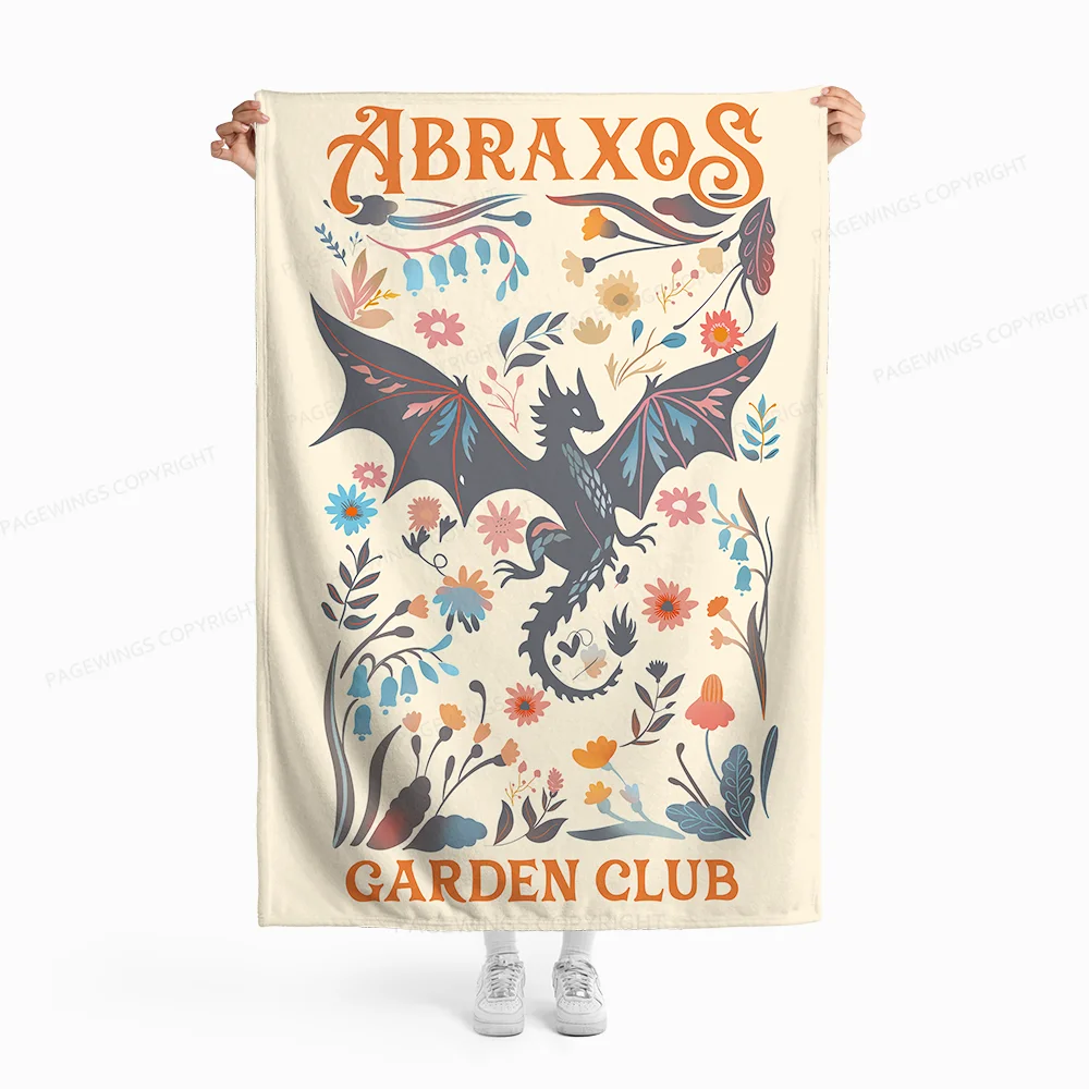 Pagewings Abraxos Garden Club Read Flannel Blanket