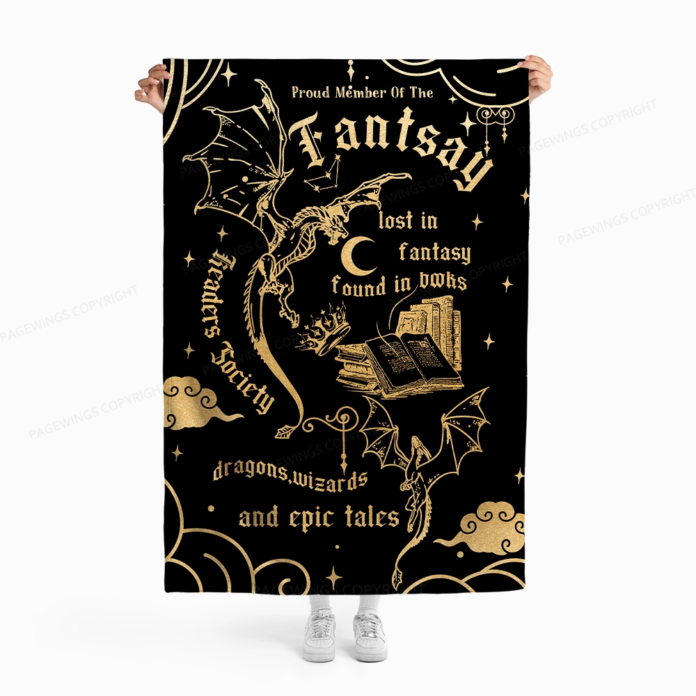 Pagewings Readers Society Flannel Blanket