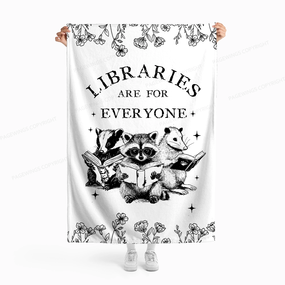 Pagewings Libraries Are For Everyone Read Flannel Blanket