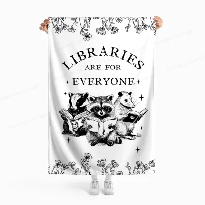 Pagewings Libraries Are For Everyone Read Flannel Blanket