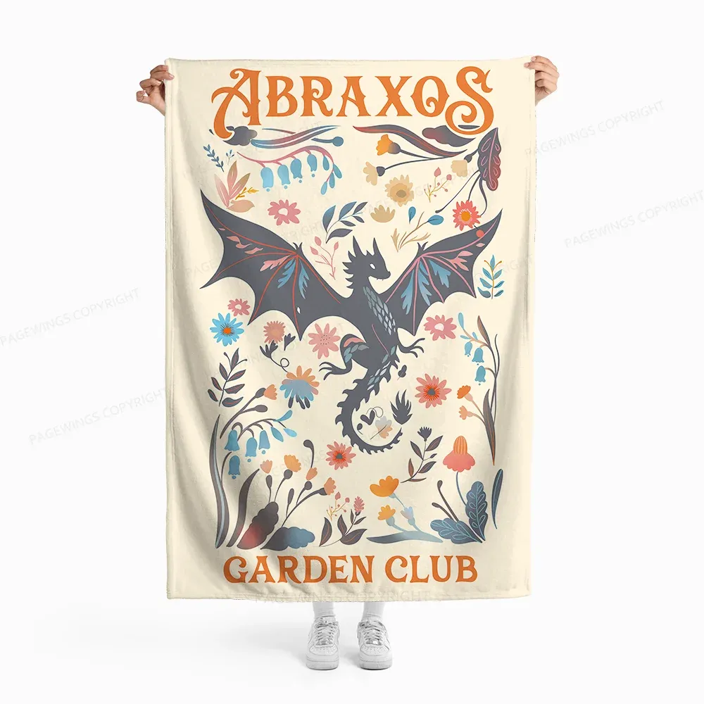 Pagewings Abraxos Garden Club Read Flannel Blanket