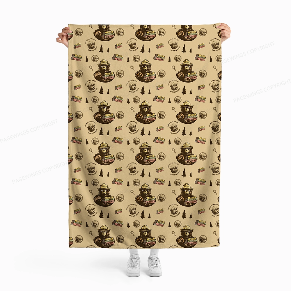 Pagewings Only You Can Prevent Book Burnings Read Flannel Blanket