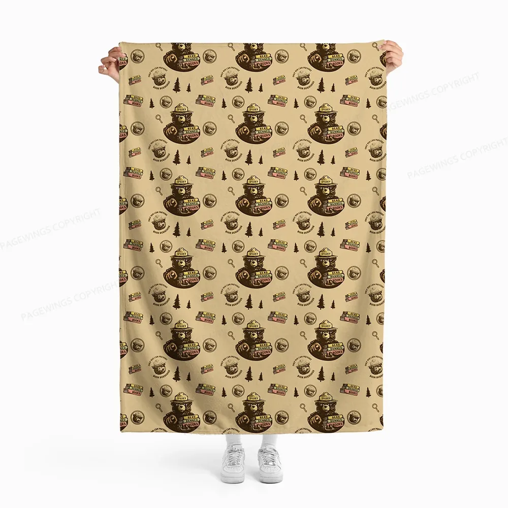 Pagewings Only You Can Prevent Book Burnings Read Flannel Blanket