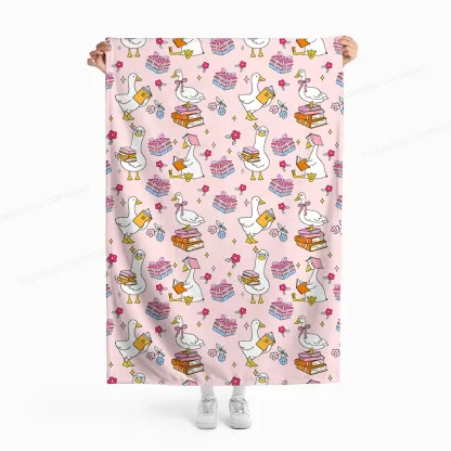 Pagewings Silly Goose Read Flannel Blanket