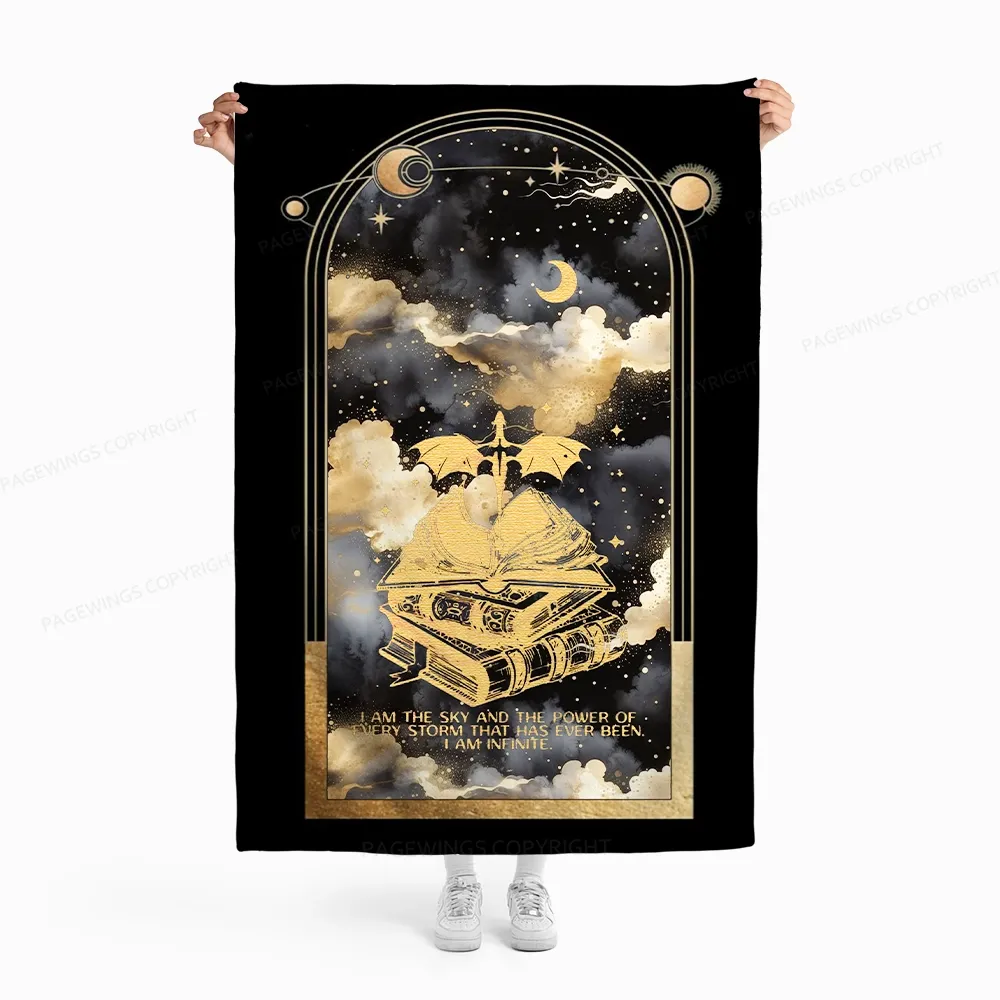 Pagewings I Am Infinite Flannel Blanket
