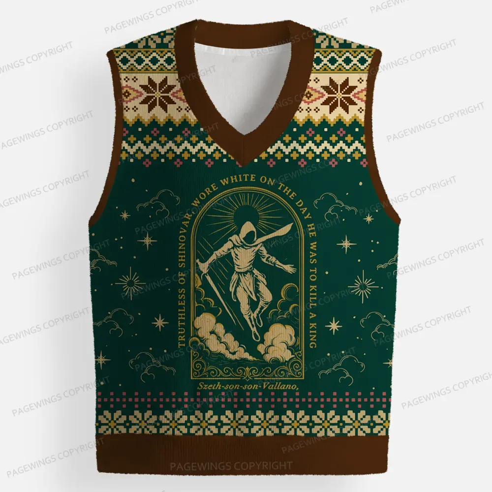 Pagewings Truthless Of Shinovar Unisex V-Neck Ugly Knit Vest