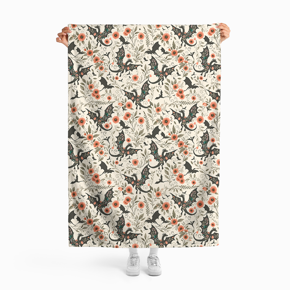 Pagewings Book Dragon Flannel Blanket