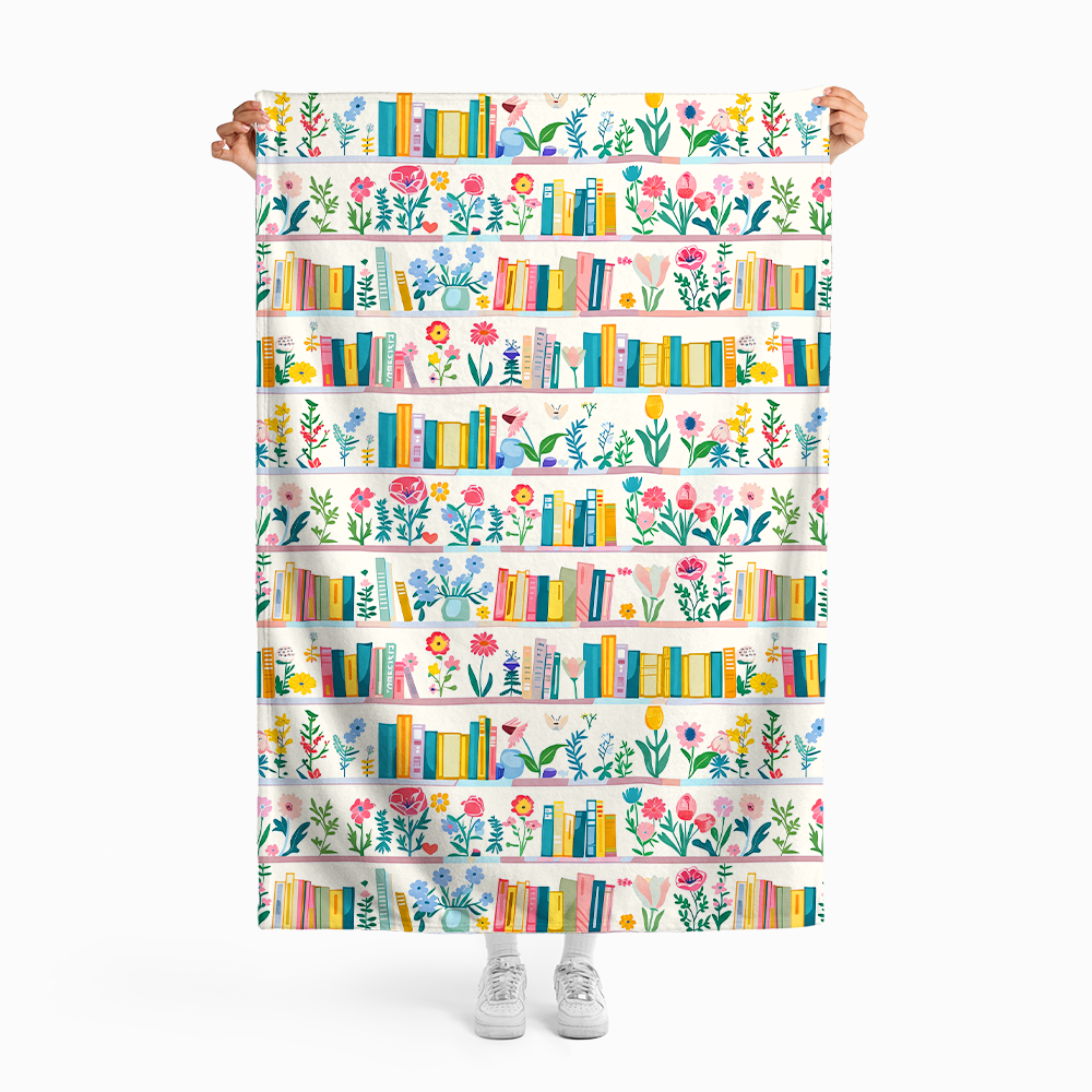 Pagewings Bookish Vibe Flannel Blanket