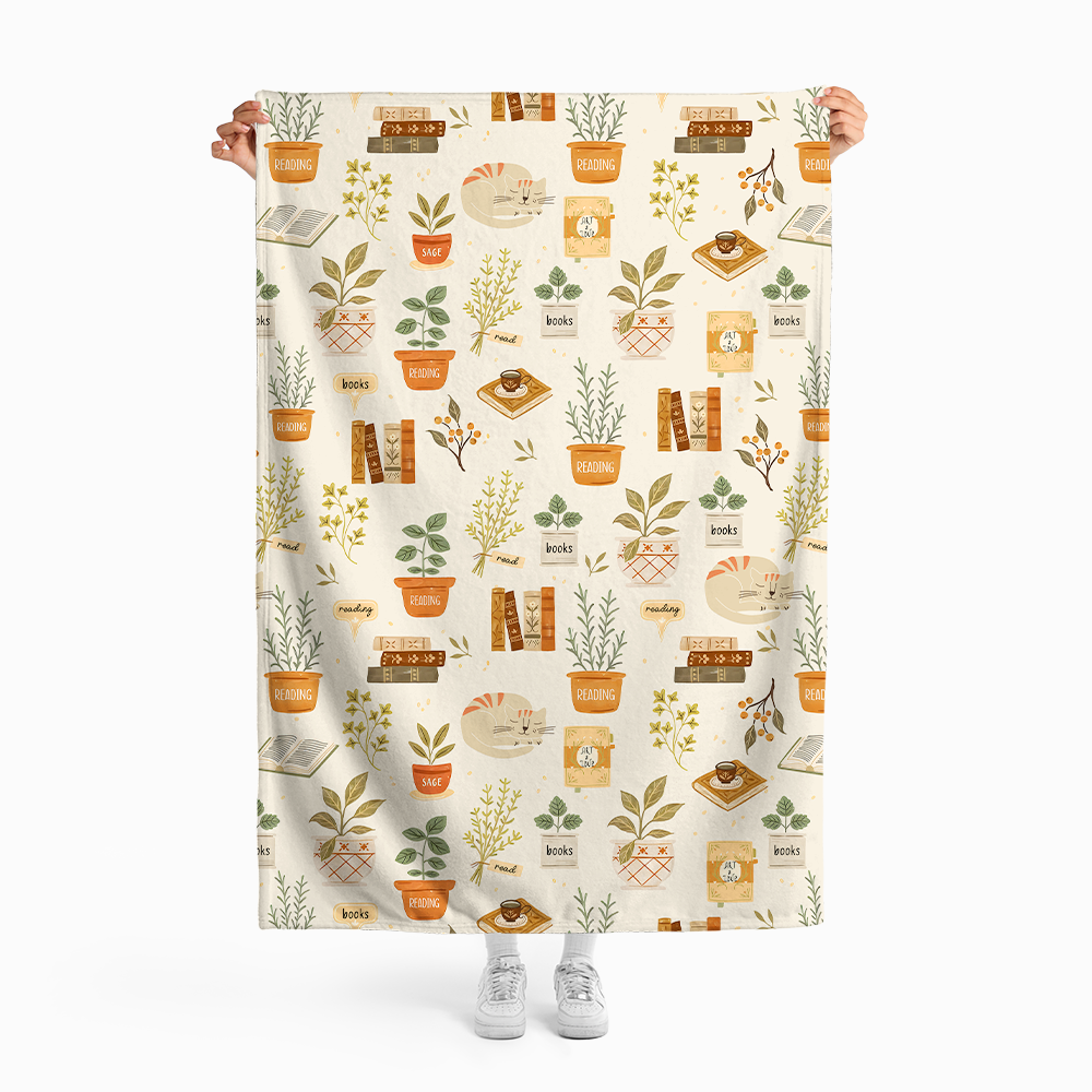 Pagewings Bookish Vibe Flannel Blanket