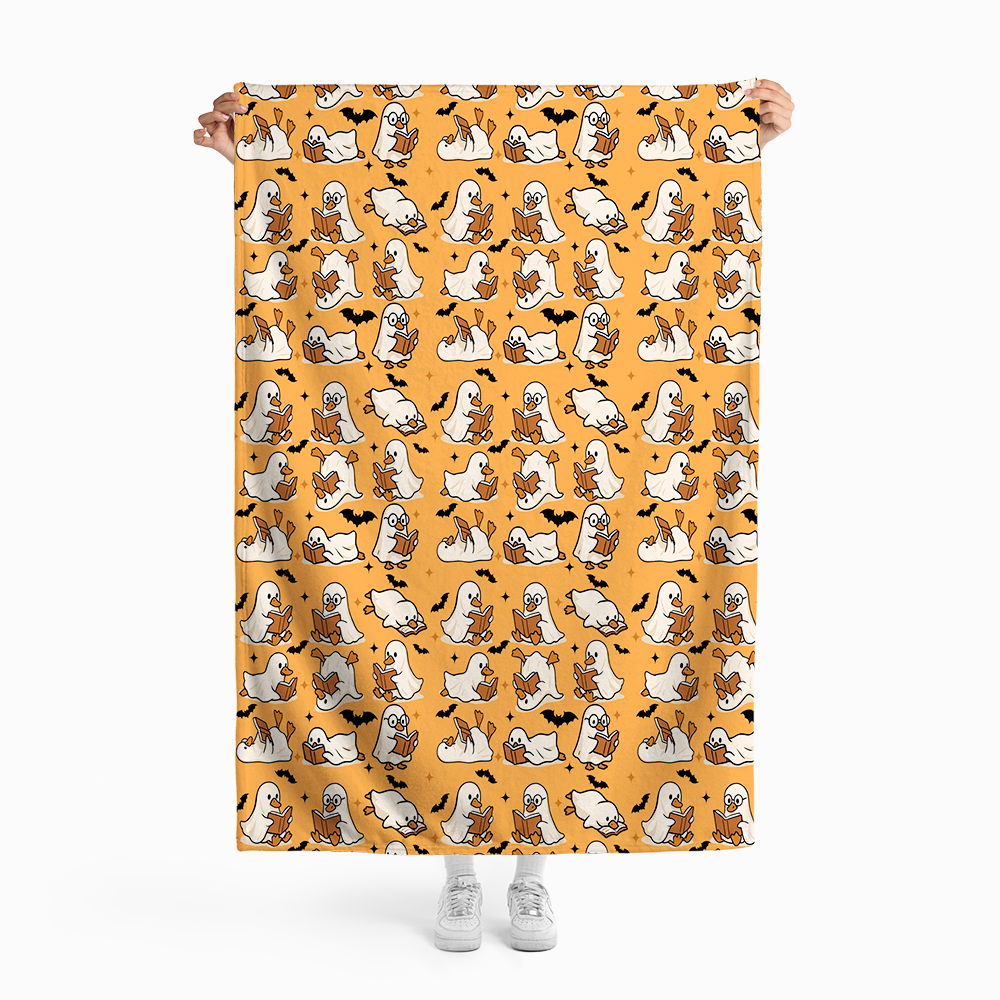 Pagewings Halloween Bookish Flannel Blanket