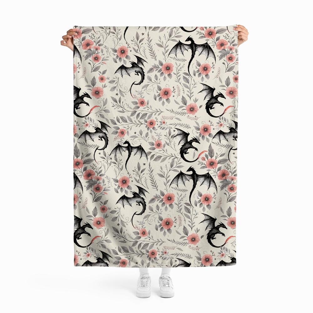 Pagewings Book Dragon Flannel Blanket