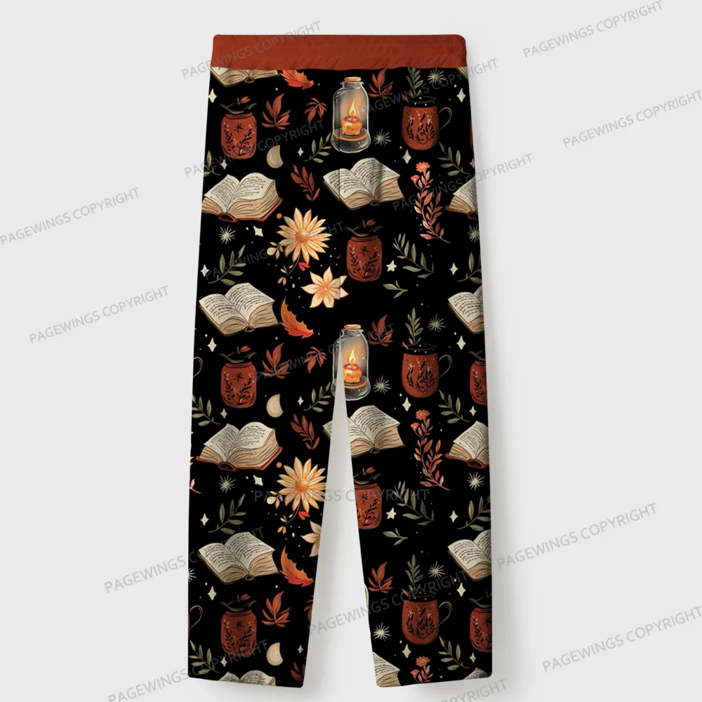 Pagewings Cozy Reading Unisex Flannel Pajama Set