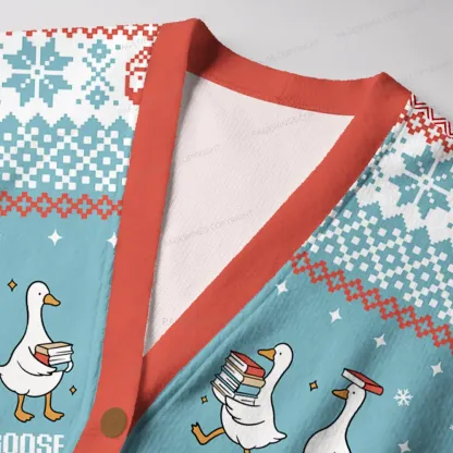Pagewings Silly Goose Book Club Unisex Ugly Cardigan Sweaters