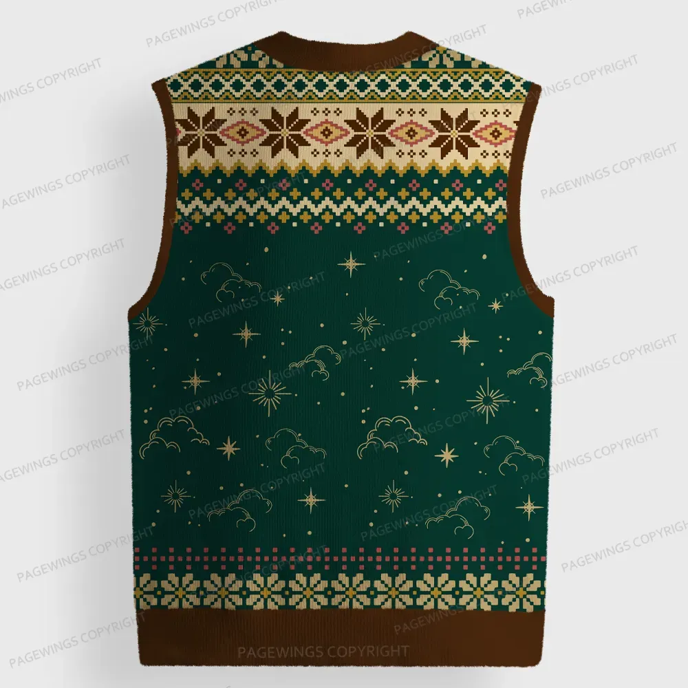 Pagewings Truthless Of Shinovar Unisex V-Neck Ugly Knit Vest