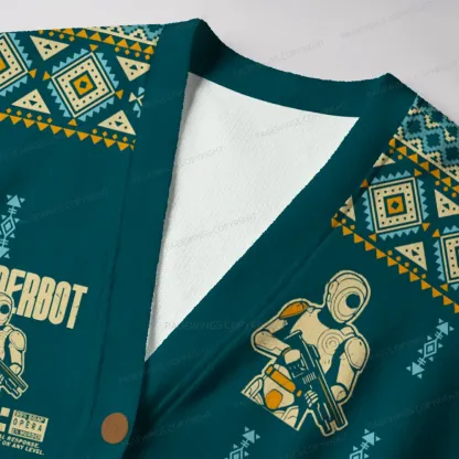 Pagewings Murderbot Unisex Ugly Cardigan Sweaters