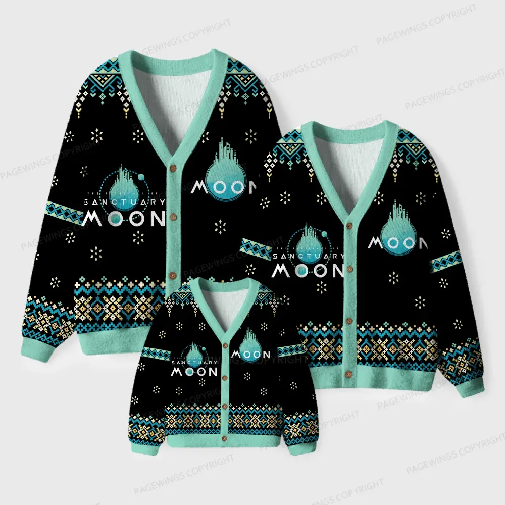 Pagewings Sanctuary Moon Unisex Ugly Cardigan Sweaters